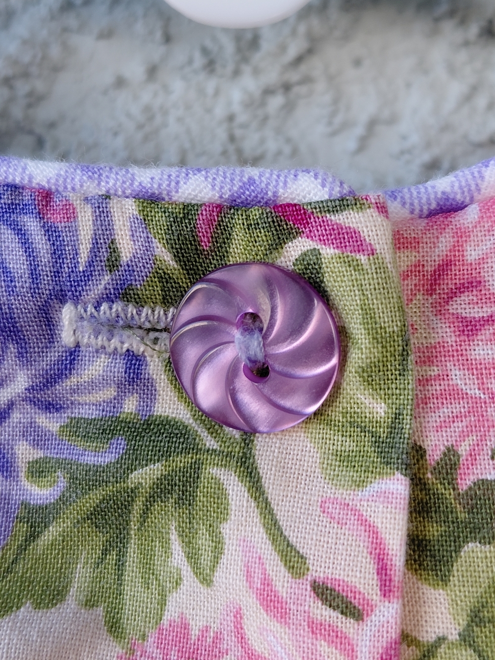 Vintage Girls Floral Dress Size 6 | Pink Purple Cottagecore Tie Back - Picture 5 of 15